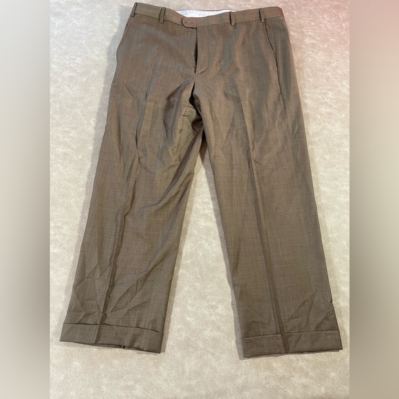 Zanella Brown Dress Pants Men’s 38 - Picture 1 of 8